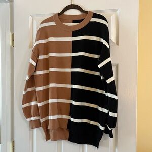 Color block sweater.